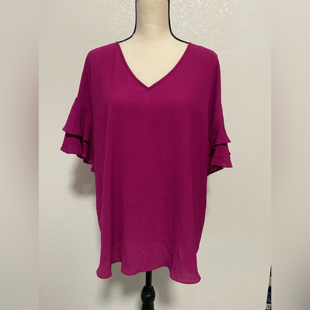 Apt 9 Short Sleeve Bohemian Style Blouse